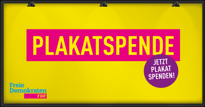 Plakatspende für die FDP